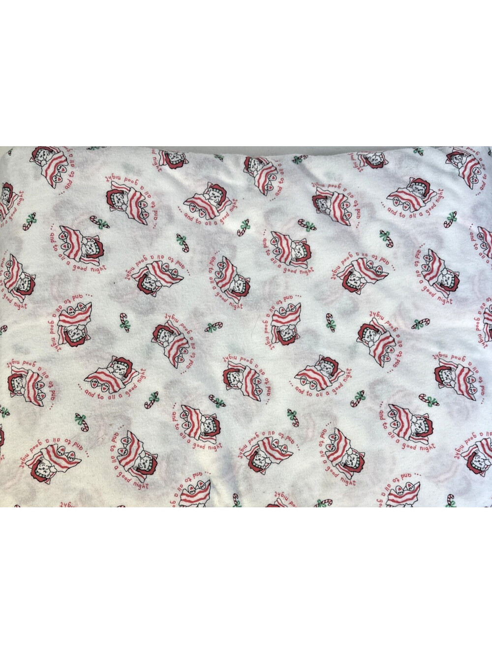 Fleece Fabric CATS Christmas “and To All A Good Night” 5.5 Yards Approx New